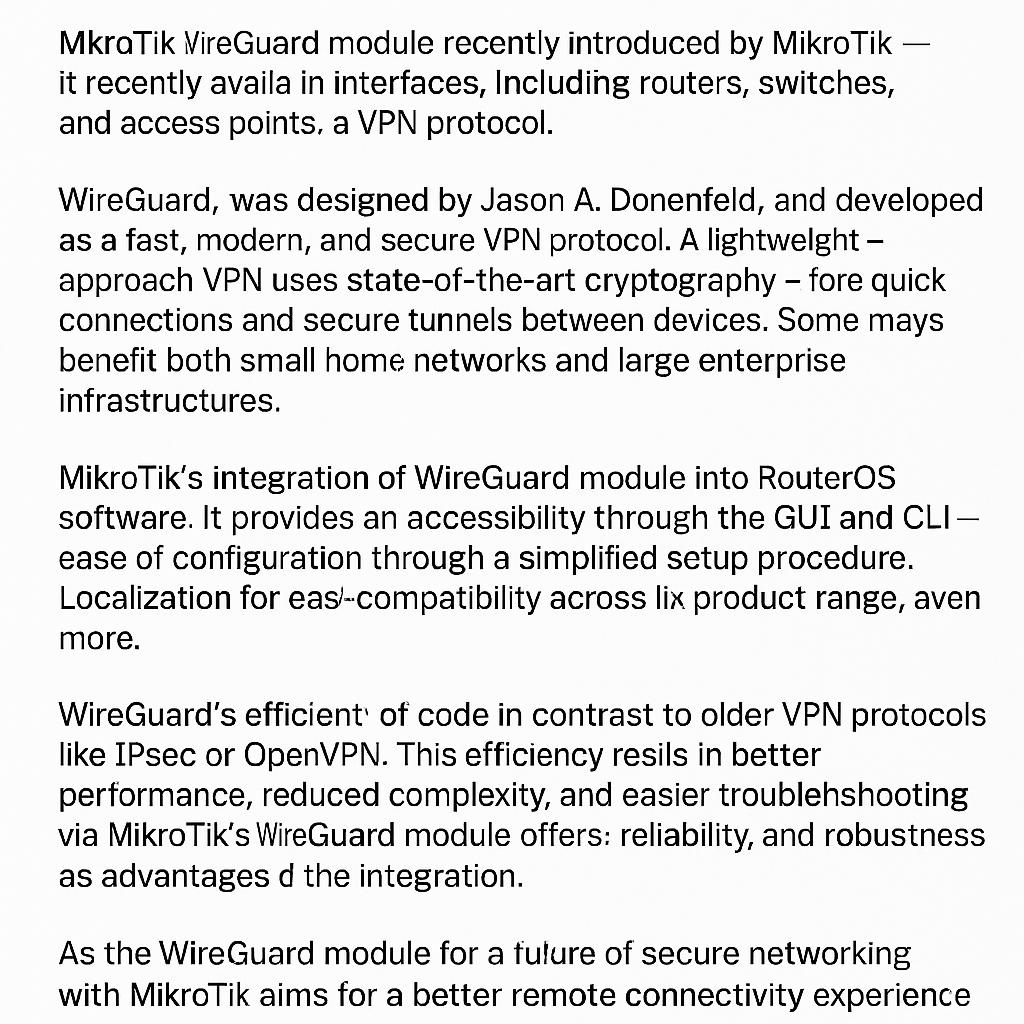 Exploring the New MikroTik WireGuard Module